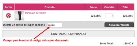 crear codigo descuento jimdo pedido minimo